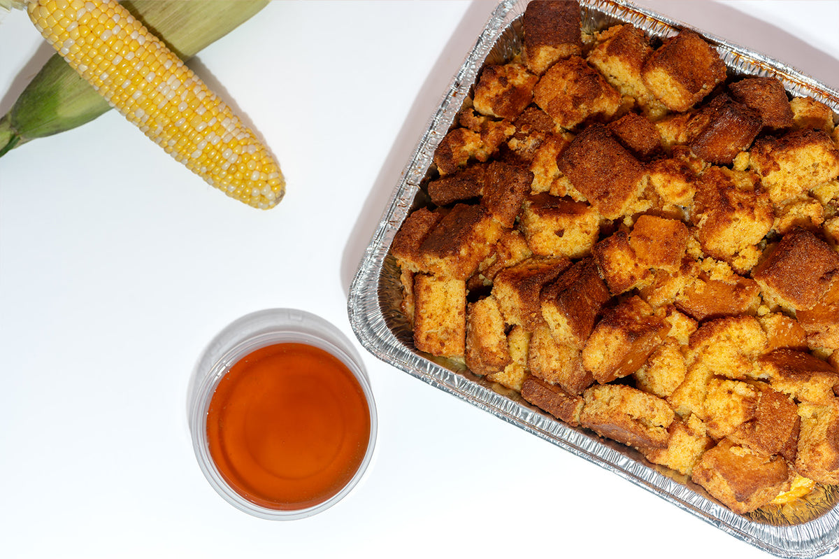 Milk + Honey Cornbread Pudding