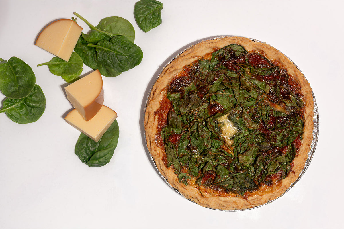 Smoked Gouda + Spinach Quiche
