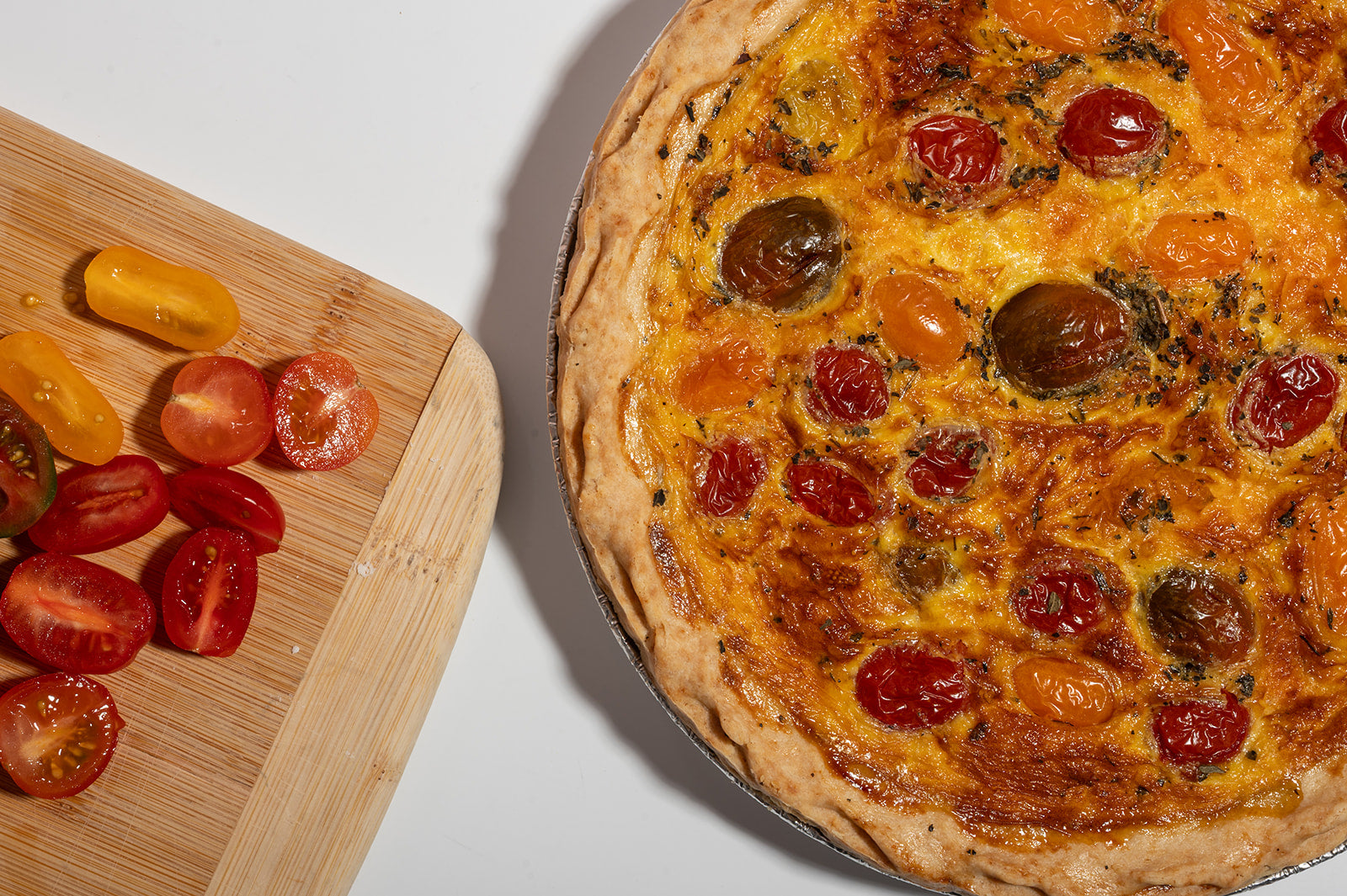 Tomato + Basil Quiche
