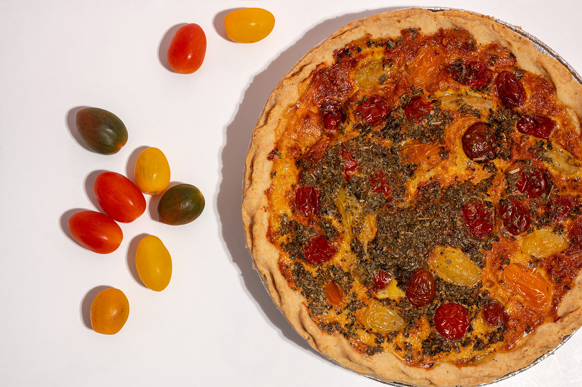 Tomato + Basil Quiche